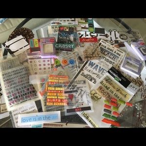 Lot of Scrap Booking Material Crafts